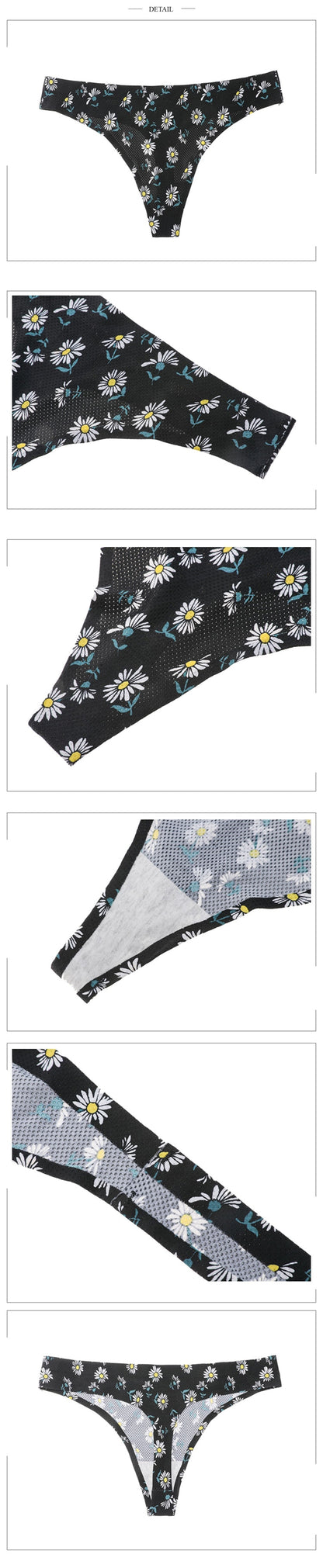 Women's Floral Lingerie Temptation Low-waist Panties Thong No trace Breathable Underwear Female G String Intimates The Clothing Company Sydney