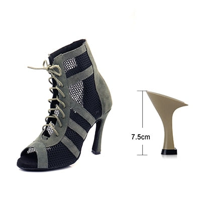 Army Green Suede Latin Dance Boots Ladies Salsa Tango Indoor Sports Ballroom Dance Shoes The Clothing Company Sydney