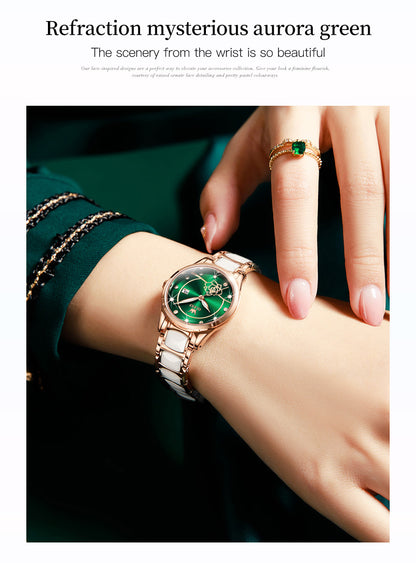 OLEVS Luxury Quartz Japan Movement 30M Water resistant Ceramics Ladies Watch Clothing Company Sydney