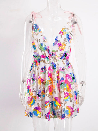 Sequin Backless Slip Mini Chain Straps Short Tulle Cocktail Summer Party Night Lush Prom Dress The Clothing Company Sydney