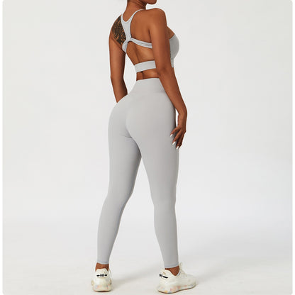 2 Piece Women's Yoga Set Workout Shirts Sport Pants Bra Gym Suits Fitness Shorts Crop Top High Waist Running Leggings Sports Sets The Clothing Company Sydney