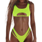 2 Piece Micro Bikini Swimsuit Rib Bikini Set Push Up Women Swimwear Brazilian Cut Out Neon Bathing Suit The Clothing Company Sydney