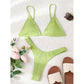 Ribbed High Cut Bikini Female Swimsuit Swimwear Two-piece Bikini set Bather Bathing Suit The Clothing Company Sydney