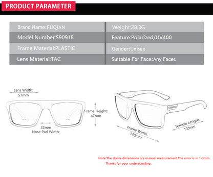 Luxury Polarized Sunglasses Men Women Fashion UV400 Square Sun Glasses Vintage Driving Fishing Eyeglasses Sport Shades The Clothing Company Sydney