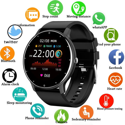 Smart Watch Men Women Full Touch Screen Sport Fitness Watch IP67 Waterproof Bluetooth For Android IOS Smartwatch The Clothing Company Sydney