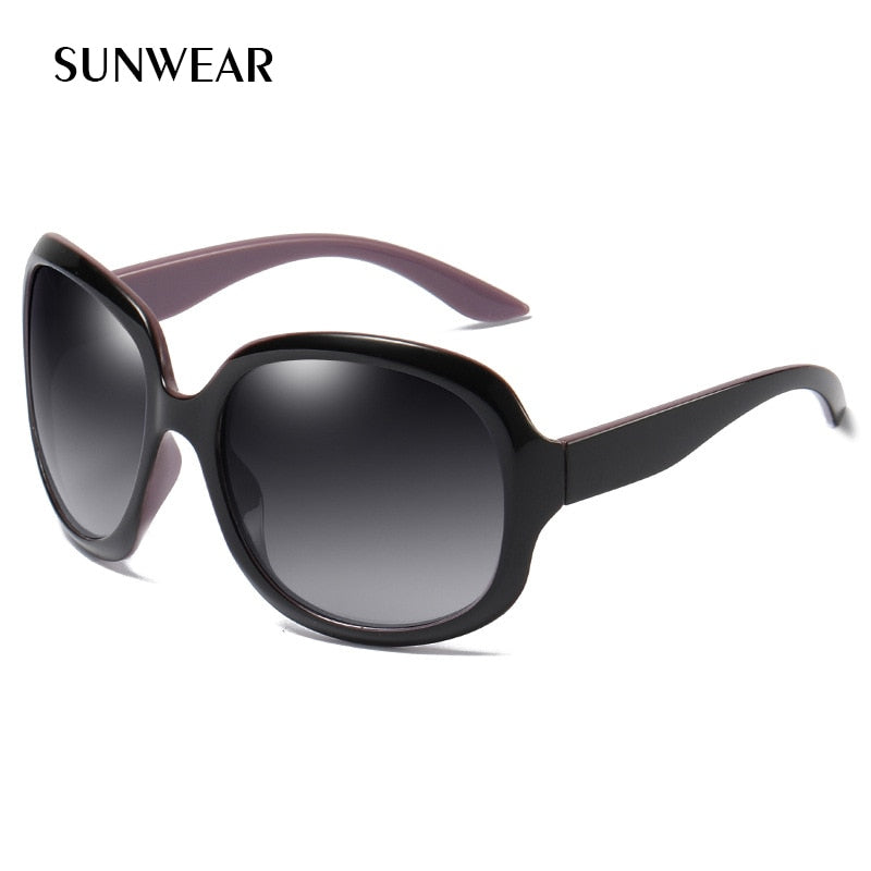 Design Elegant Polarized Oversized Round Sunglasses Women Simple Fashion Big Plastic Ladies Sun Glasses UV400 The Clothing Company Sydney