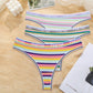 3 Pack Cotton Mix Seamless G-string Colorful Striped Lingerie Panties S-XL Thongs Female Letter Waist Underwear Briefs The Clothing Company Sydney