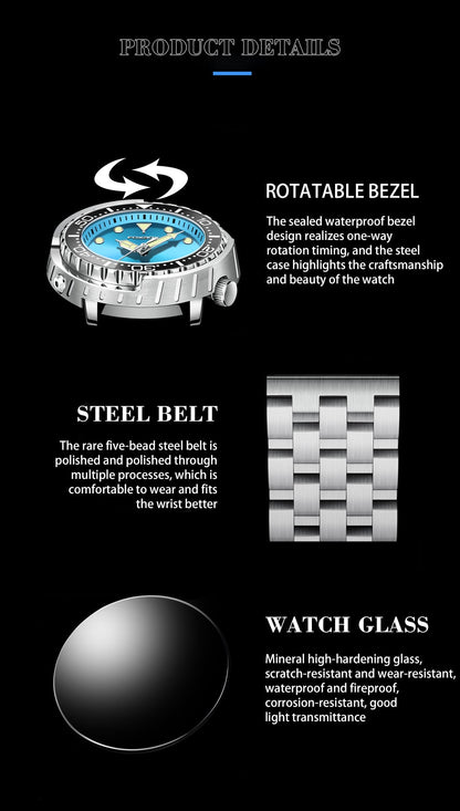 Lige Fashion Mens Watches Foxbox Top Brand Luxury 5ATM Sports Waterproof Quartz Date Luminous Watch The Clothing Company Sydney