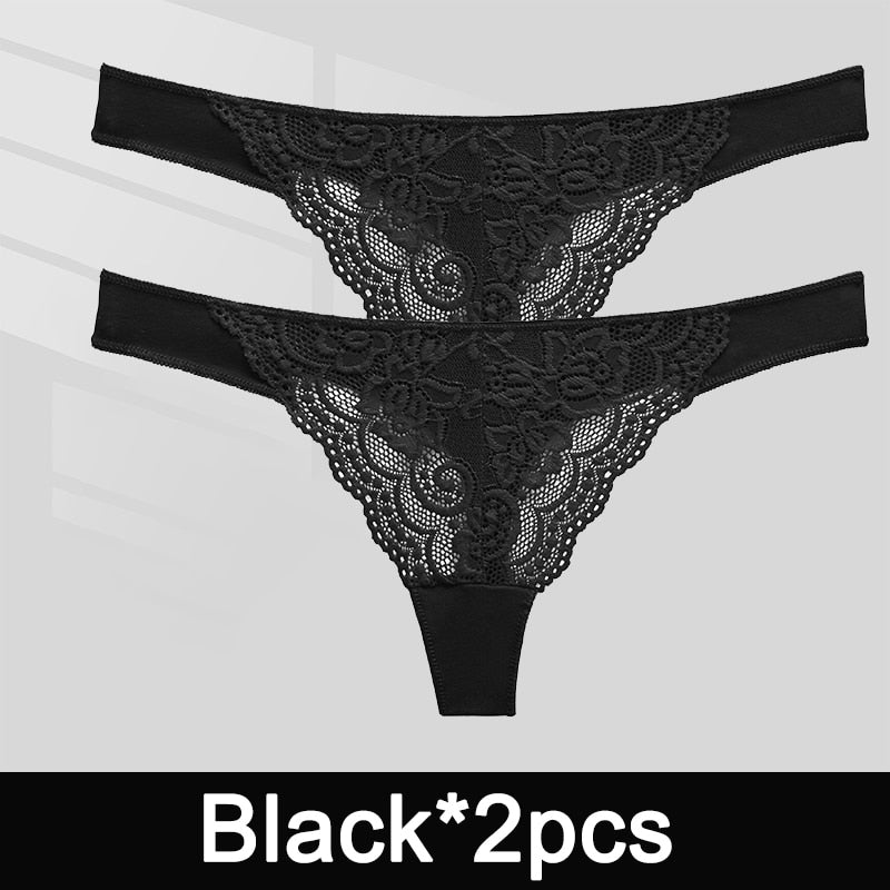 2 Pack Panties Lace Cotton G-String Underwear Lingerie Intimates Underpants Thong Pantys Set The Clothing Company Sydney