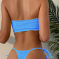 Tie Front Bandeau Thong Bikinis Two Piece Swimwear Swimsuit Bikini Set Summer Beach Bathing Suit The Clothing Company Sydney