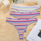 3 Pack Cotton Mix Seamless G-string Colorful Striped Lingerie Panties S-XL Thongs Female Letter Waist Underwear Briefs The Clothing Company Sydney