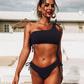 Bandeau Swimsuit Swimwear Women High Waist Bikini Set 2 Piece Summer Swim Beach Wear Bathing Suit The Clothing Company Sydney