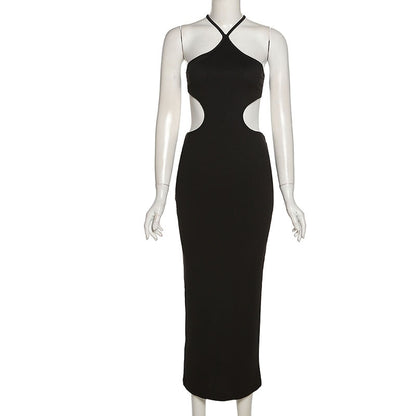 Summer Halter Maxi Dress Elegant Sexy Sleeveless Backless Club Party Cutout Bandage Dresses The Clothing Company Sydney