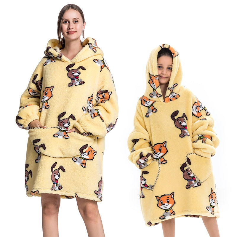 Winter Sherpa Blanket Plush Fleece Family Matching Hoodie Girl Sweatshirt Oversized Hoodie The Clothing Company Sydney