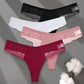 4 Pack set V-Waist Women Cotton G-string Lace Lingerie Panties Thongs Femme Underwear Underpant Intimates The Clothing Company Sydney