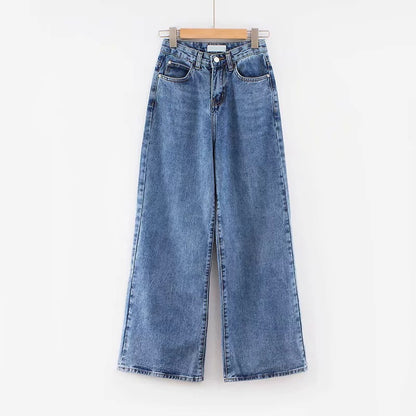 Y2k Wide Leg Pants High Waist Mom Jeans Fashion Denim Trousers Blue Jeans The Clothing Company Sydney