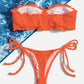 Tie Front Bandeau Thong Bikinis Two Piece Swimwear Swimsuit Bikini Set Summer Beach Bathing Suit The Clothing Company Sydney