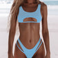 2 Piece Hollow Out Swimsuit High Cut Micro Swimwear Stylish Bathing Suit Beach Outfits Bikini Set The Clothing Company Sydney