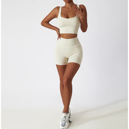 2 Piece Women Yoga Set Seamless Workout Suit Sportswear Gym Clothing Fitness Bra High Waist Leggings Sports Shorts Sports Suits The Clothing Company Sydney