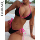 2 Piece Halter Swimsuit Woman Micro Bikini Patchwork Swimwear Summer Bathing Suits Lace Up Swimming Beach Outfits The Clothing Company Sydney