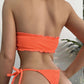 Tie Front Bandeau Thong Bikinis Two Piece Swimwear Swimsuit Bikini Set Summer Beach Bathing Suit The Clothing Company Sydney