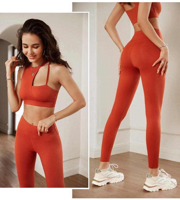 2 Piece Seamless Yoga Set Gym Clothing Workout Clothes for Women Tracksuit Gym Set High Waist Sport Outfit Yoga Fitness Suit The Clothing Company Sydney