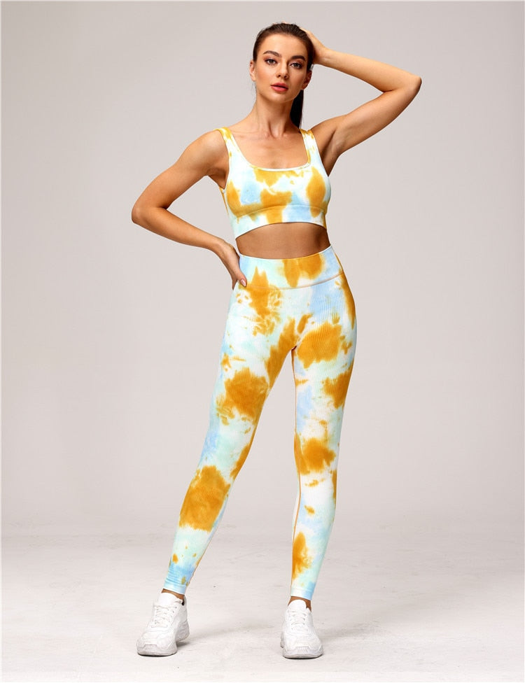 Printed 2 Piece Seamless Yoga Set Gym Clothing Workout Tracksuit Gym Set High Waist Sport Outfit Yoga Fitness Suit Activewear The Clothing Company Sydney