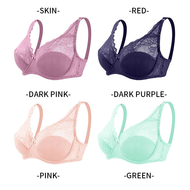 Lace Bras For Women Push Up Crop Top Underwear Seamless Plus Size