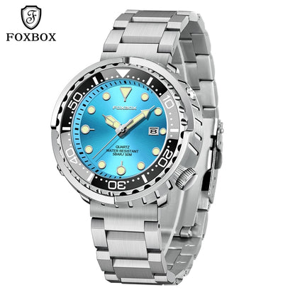 Lige Fashion Mens Watches Foxbox Top Brand Luxury 5ATM Sports Waterproof Quartz Date Luminous Watch The Clothing Company Sydney