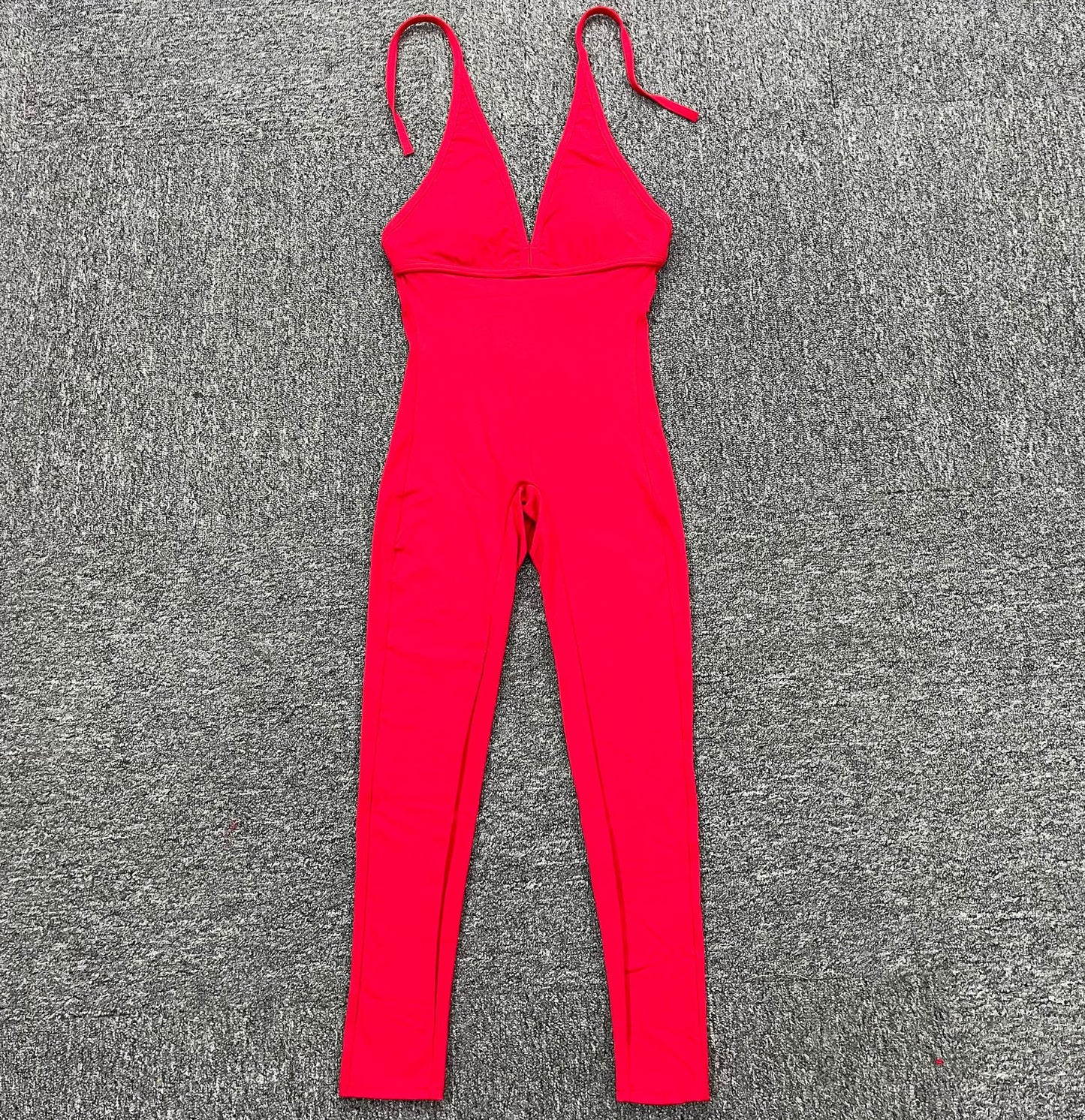 Backless Yoga Jumpsuit Lycra Gym Overalls Women's V Neck Workout Clothes for Women Fitness Clothing Sportswear The Clothing Company Sydney