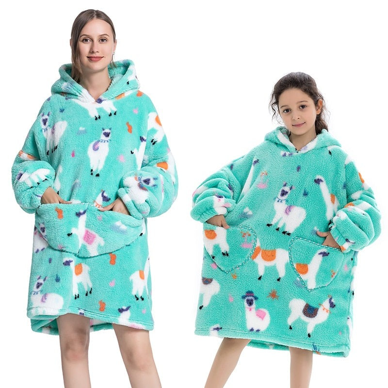 Winter Sherpa Blanket Plush Fleece Family Matching Hoodie Girl Sweatshirt Oversized Hoodie The Clothing Company Sydney