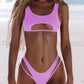 2 Piece Micro Bikini Swimsuit Rib Bikini Set Push Up Women Swimwear Brazilian Cut Out Neon Bathing Suit The Clothing Company Sydney