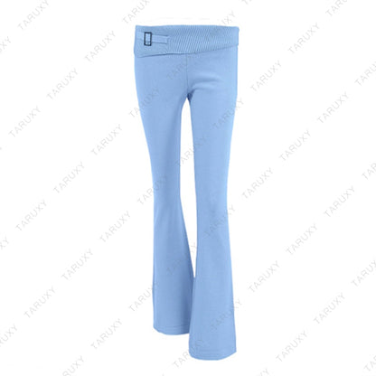 Women's Spring Outfits Casual Zipper Sweater Hoodie Set High Waist Flare Pants Suits Pink Knitted Y2k Two Piece Set The Clothing Company Sydney