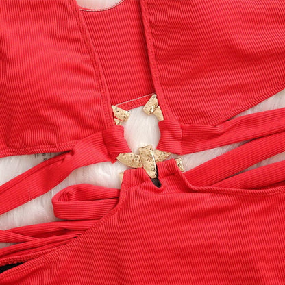 Hollow Out One Piece Swimsuit Floral Swimwear Cut Out Bathing Suit Metal Decor Swimwear Push Up Bodysuit Beachwear The Clothing Company Sydney