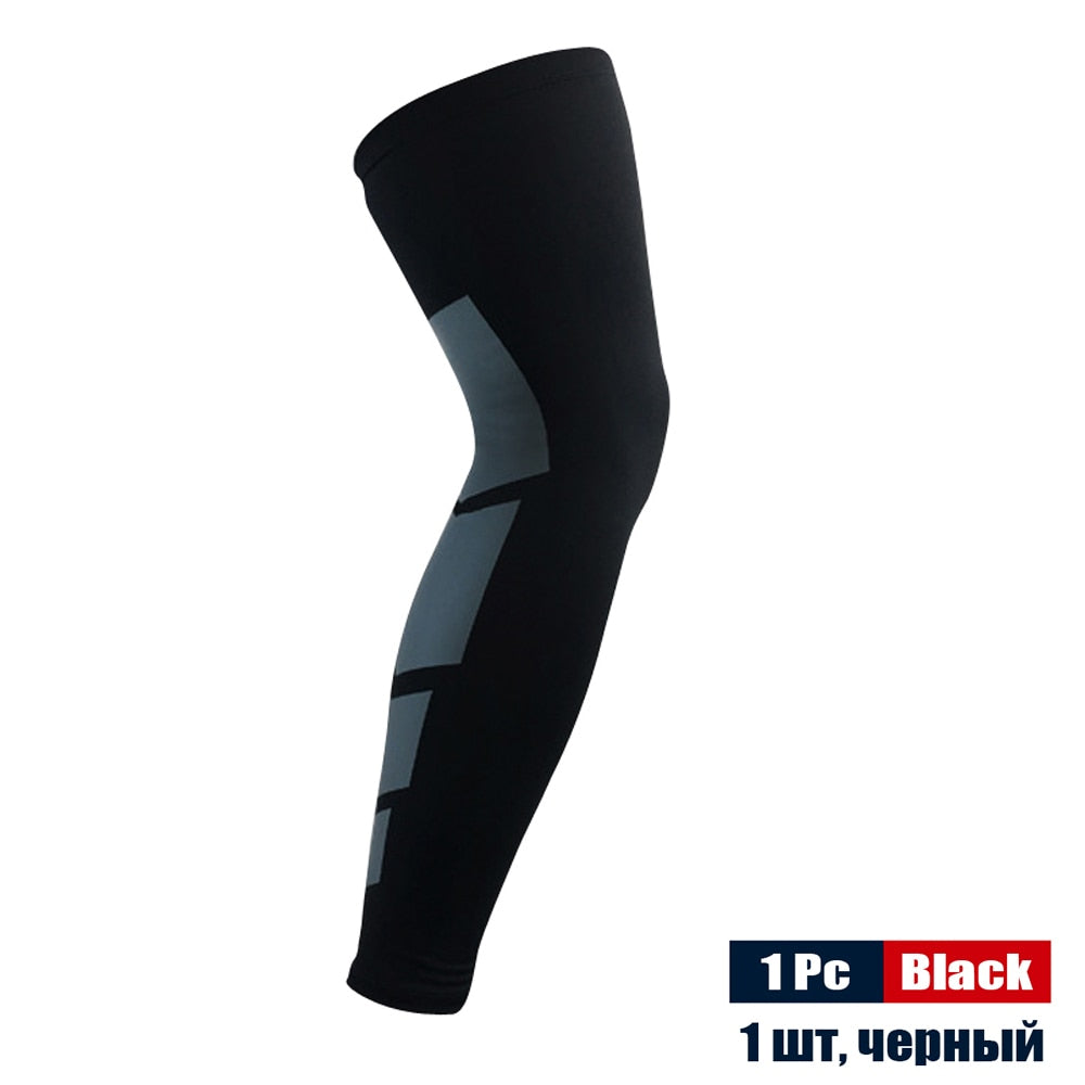 Sports Anti-slip Full Length Compression Leg Sleeves Calf Shin Splint  Support Protector for Cycling Running Basketball Golf Sleeve