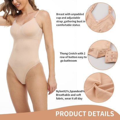 1 Piece Seamless Thongs Bodysuit Women's Shapewear Tummy Control Butt Lifter Smooth Invisible Under Dress Underwear Body Shaper The Clothing Company Sydney