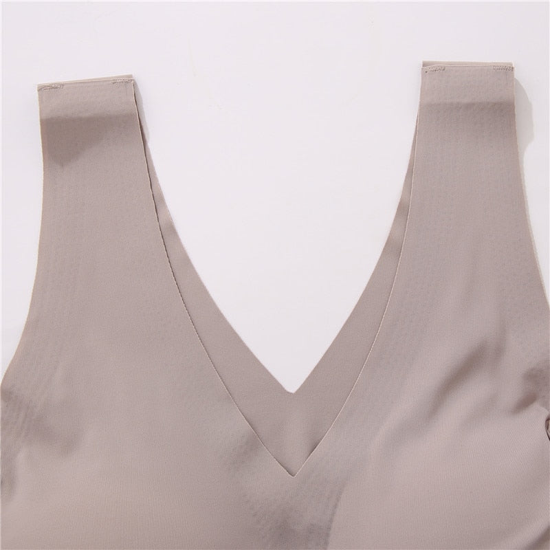 Seamless Sports Bras Plunge Bra Top Push Up Brassiere Deep V Pad Underwear Bralette Lingerie The Clothing Company Sydney