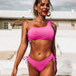 Bandeau Swimsuit Swimwear Women High Waist Bikini Set 2 Piece Summer Swim Beach Wear Bathing Suit The Clothing Company Sydney