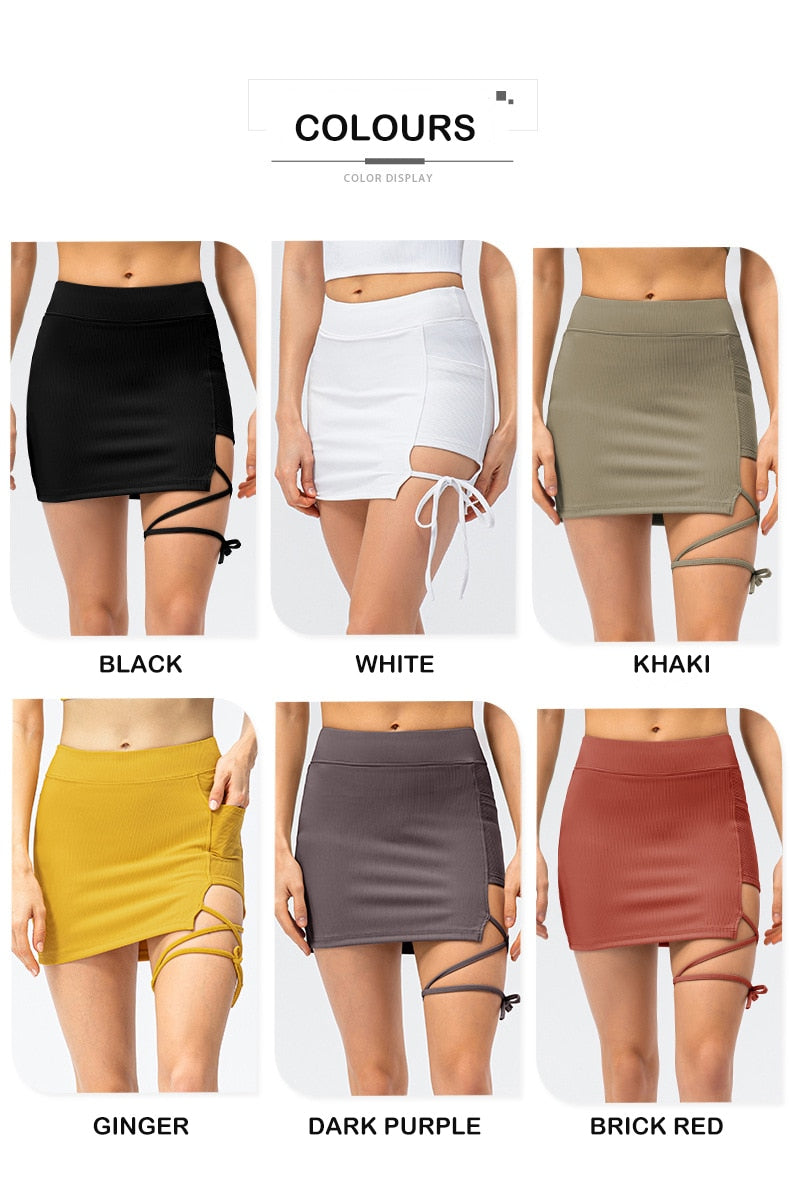 Women's Black Golf Tennis Skirt With Shorts Summer Sport Dance Mini Skirt Fashion Workout Skort Short Aesthetic Skirts The Clothing Company Sydney