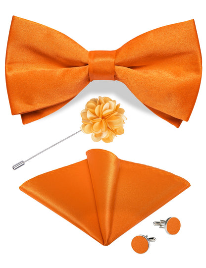 Wedding Bow Tie for Men Classic Red Pre-tied Bowtie Cufflinks Corsage Set for Party Silk Butterfly Knot Gift  Set The Clothing Company Sydney