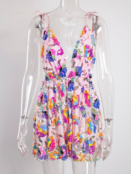 Sequin Backless Slip Mini Chain Straps Short Tulle Cocktail Summer Party Night Lush Prom Dress The Clothing Company Sydney