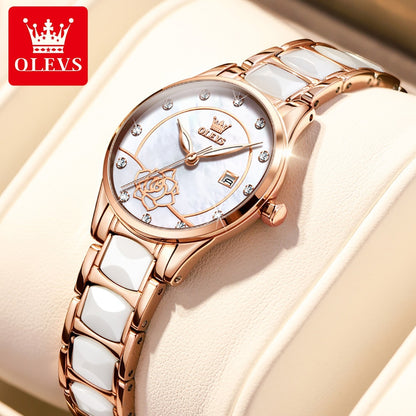 OLEVS Luxury Quartz Japan Movement 30M Water resistant Ceramics Ladies Watch Clothing Company Sydney
