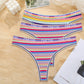 3 Pack Cotton Mix Seamless G-string Colorful Striped Lingerie Panties S-XL Thongs Female Letter Waist Underwear Briefs The Clothing Company Sydney