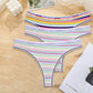 3 Pack Cotton Mix Seamless G-string Colorful Striped Lingerie Panties S-XL Thongs Female Letter Waist Underwear Briefs The Clothing Company Sydney