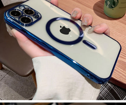 Luxury Plating Clear Magnetic For Magsafe Wireless Charge Case For iPhone 13 12 11 Pro Max X XR XS Plus Soft Silicone Cover The Clothing Company Sydney