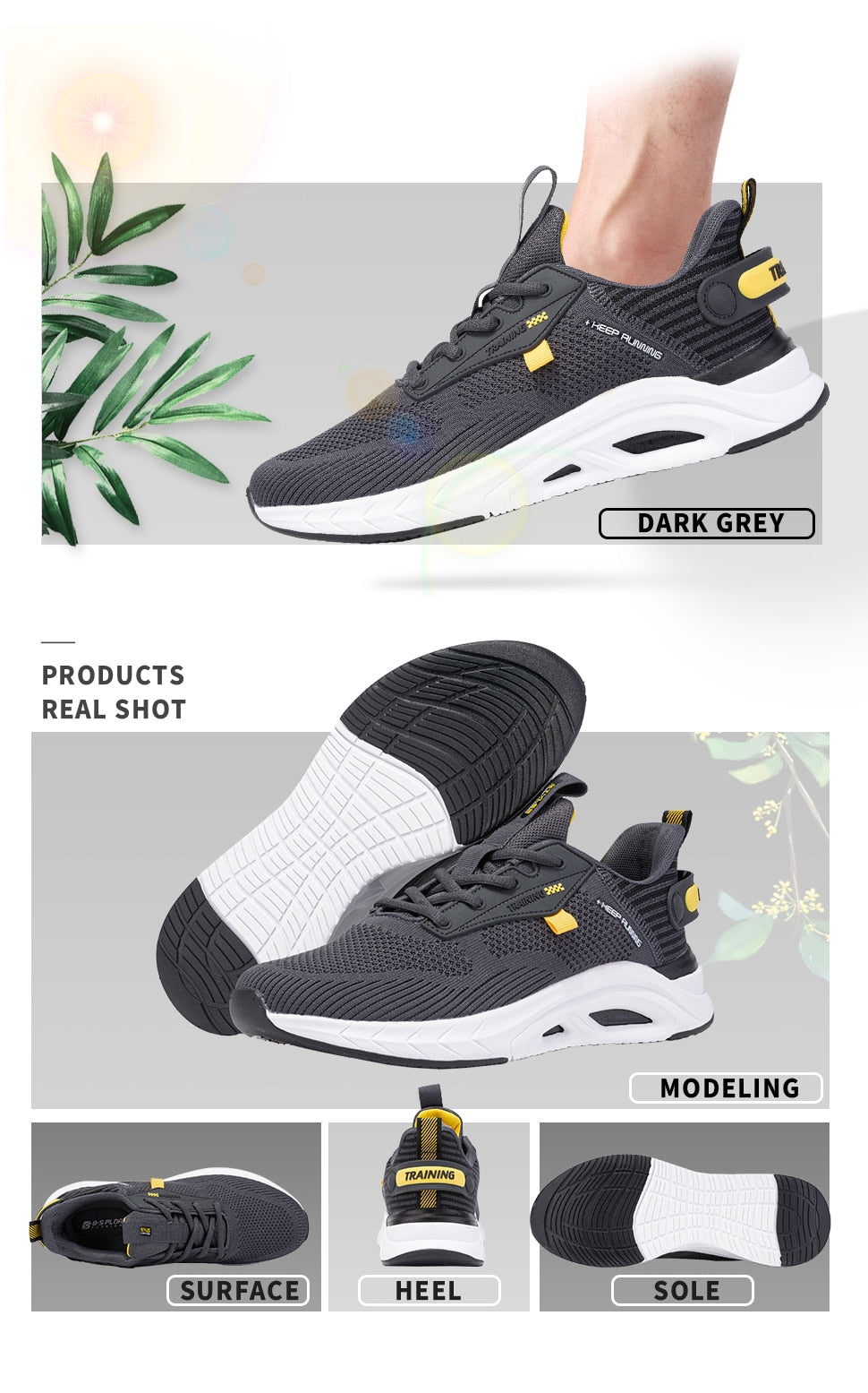 Men's Sneaker Breathable Running Shoes Casual Sneaker Original Light Shock Absorption Male Tennis Shoes The Clothing Company Sydney