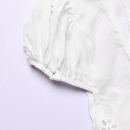 Square Neck Black White Mini Summer High Waist Short Sleeve Beachwear Bodycon Hollow Out Sundress Dress The Clothing Company Sydney