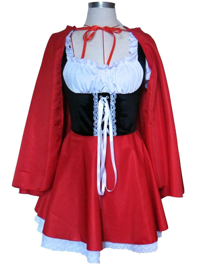 Halloween Ladies Little Red Riding Hood Costume Fantasy Hen Party Robe Cosplay Game Uniform Fancy Dress The Clothing Company Sydney