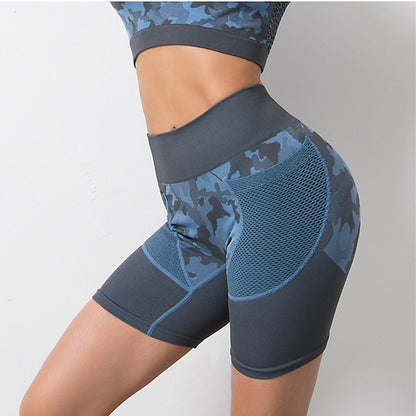 2PCS Camouflage Set Women Yoga Suit Sport Set Gym Workout Clothes Long Sleeve Fitness Crop Top High Waist Seamless Camo Leggings The Clothing Company Sydney