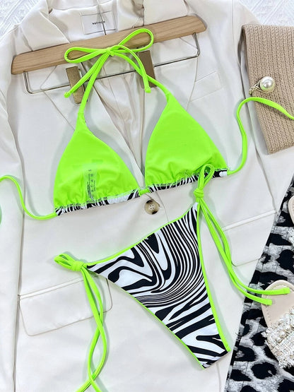 Leopard Print Bikini Swimsuit Swimwear Push Up Bikini Set Halter Brazilian Bathing Suit Beach Wear Bather Set The Clothing Company Sydney